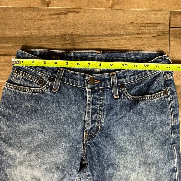 Vintage Y2K Abercrombie & Fitch 1892 Women’s Jeans 26x32 Blue Button Fly Flare - Picture 7 of 12